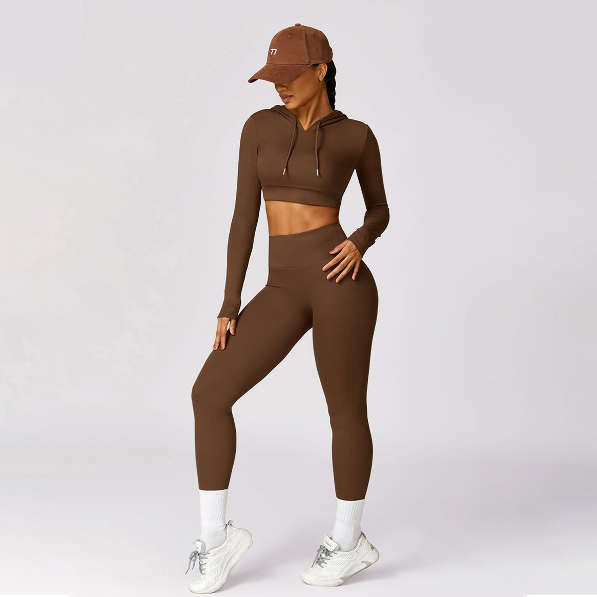 Hoodie Cropped Sports Top - Etel