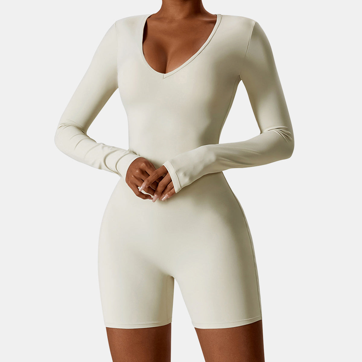 V Neck Yoga Romper