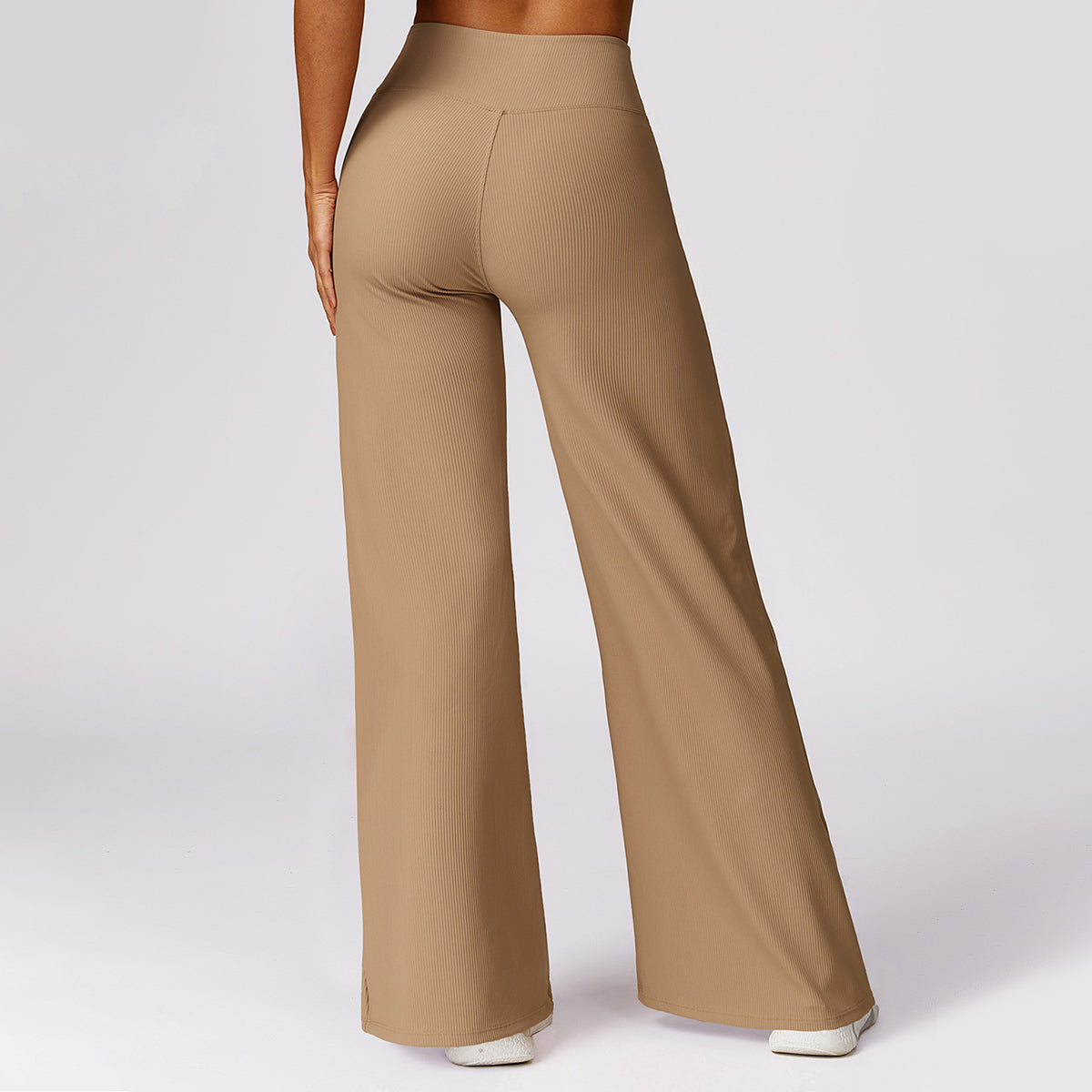Rib Wide Leg Casual Pants