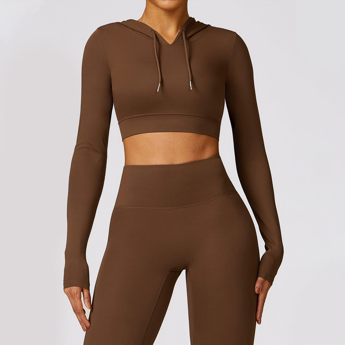 Hoodie Cropped Sports Top - Etel