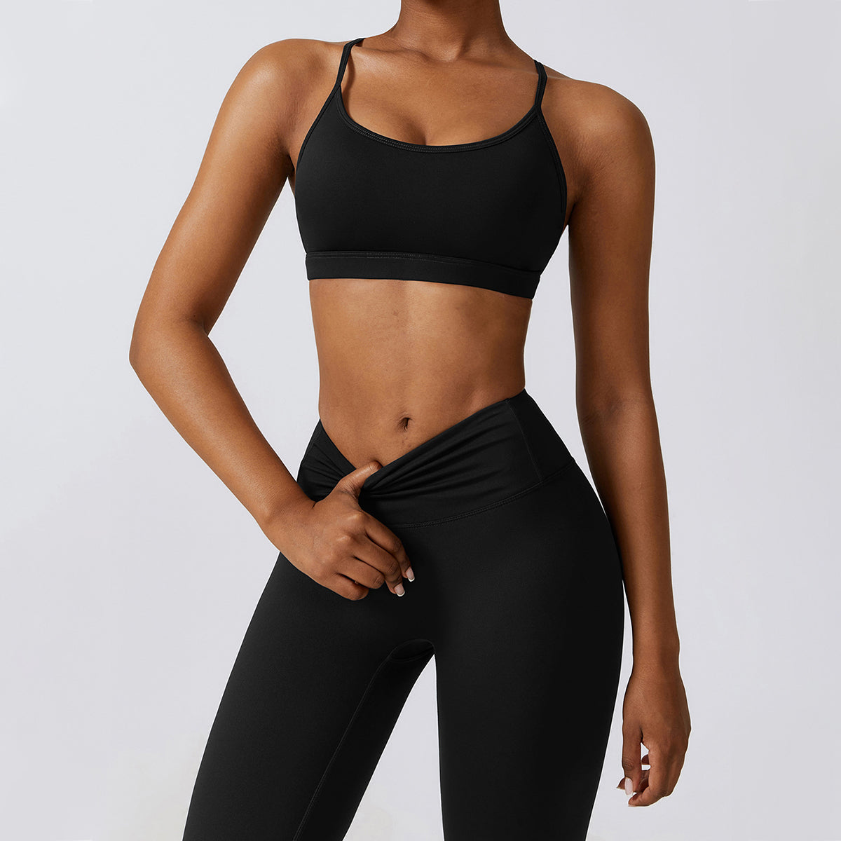 Backless Crisscross Sports Bra - Seven