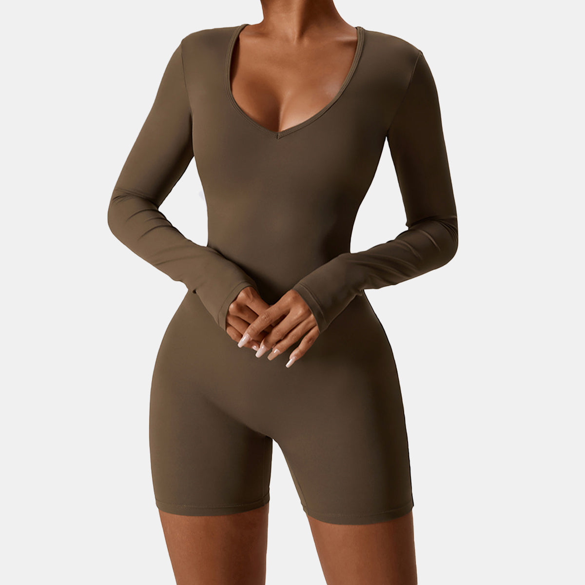 V Neck Yoga Romper