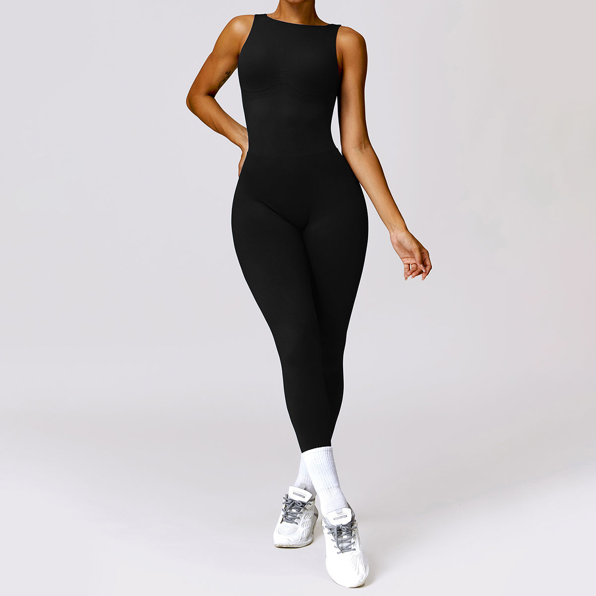 Seamless Backless Yoga Jumpsuit