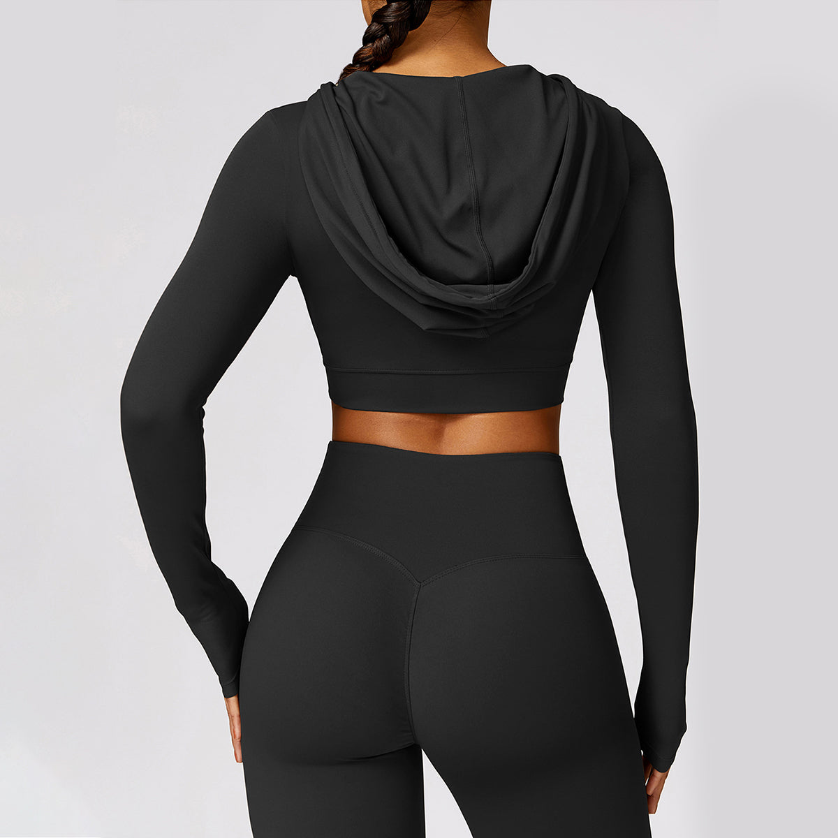 Hoodie Cropped Sports Top - Etel