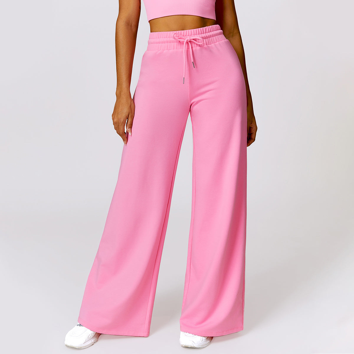 Drawstring Wide Leg Casual Joggers