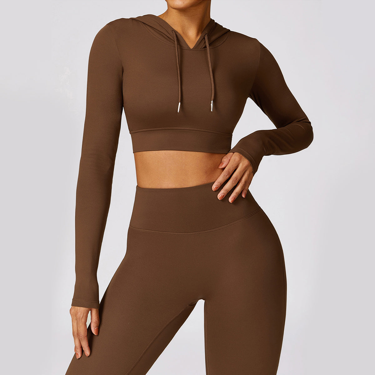 Hoodie Cropped Sports Top - Etel