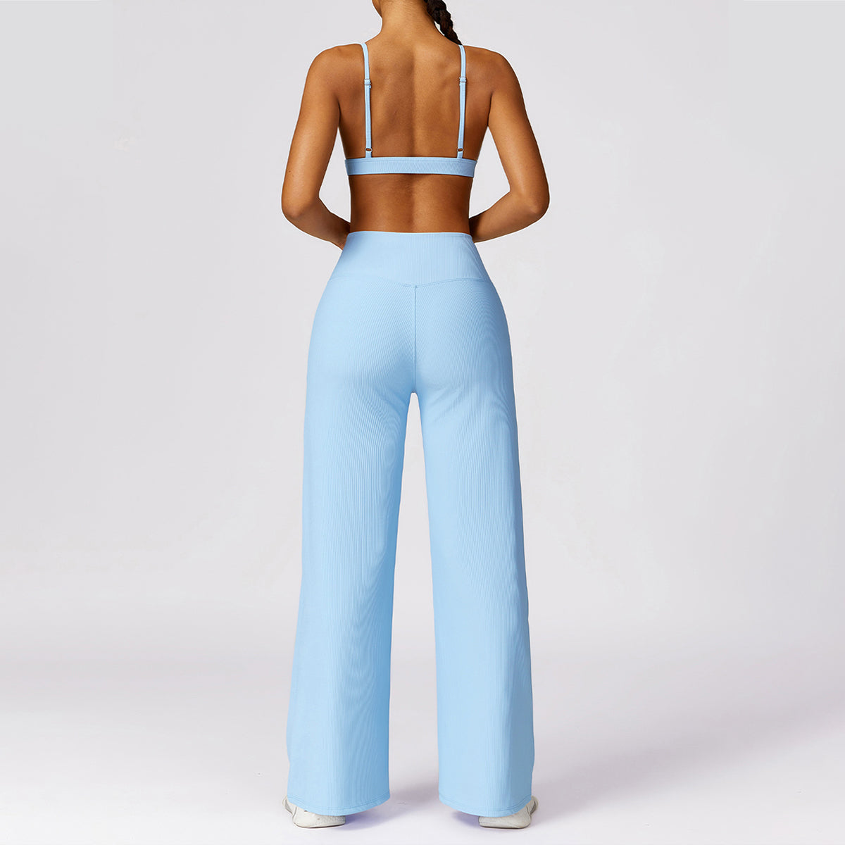 Rib Wide Leg Casual Pants