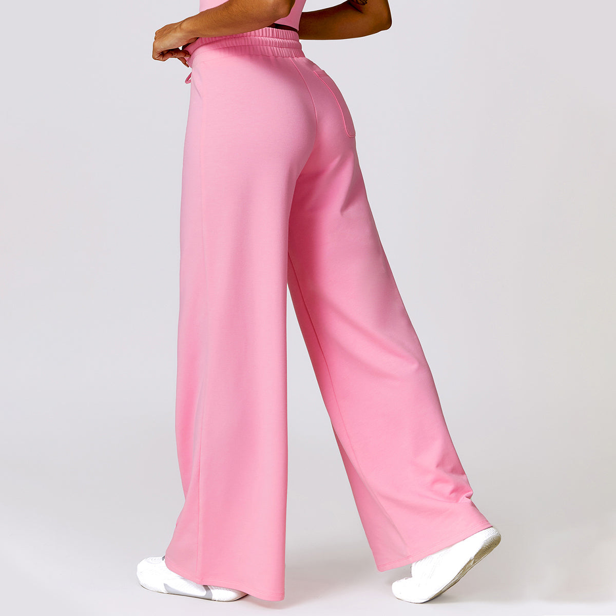 Drawstring Wide Leg Casual Joggers