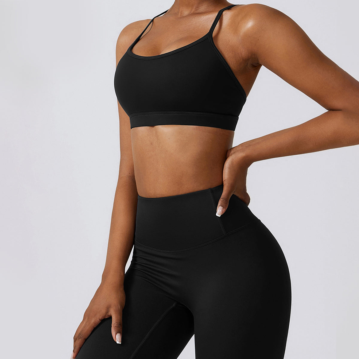 Backless Crisscross Sports Bra - Seven