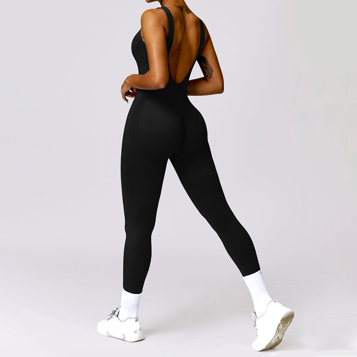 Seamless Backless Yoga Jumpsuit