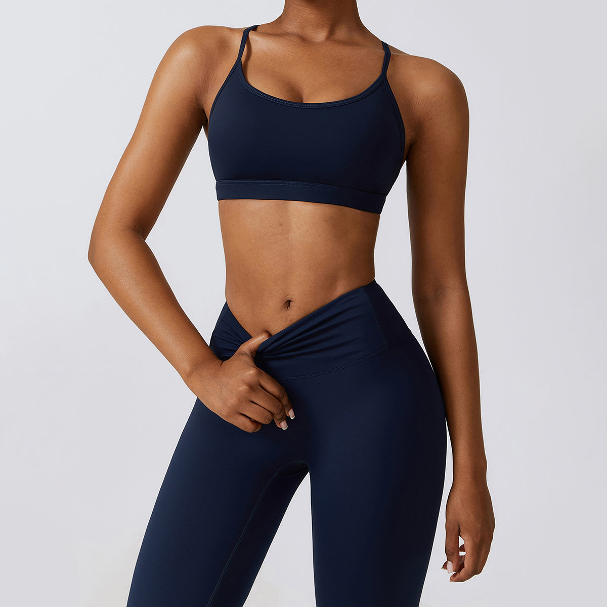 Backless Crisscross Sports Bra - Seven