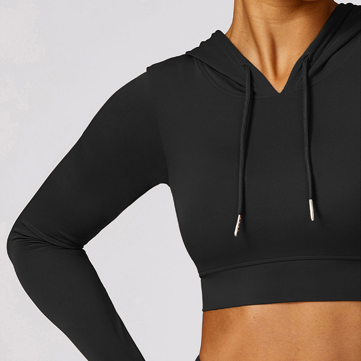 Hoodie Cropped Sports Top - Etel