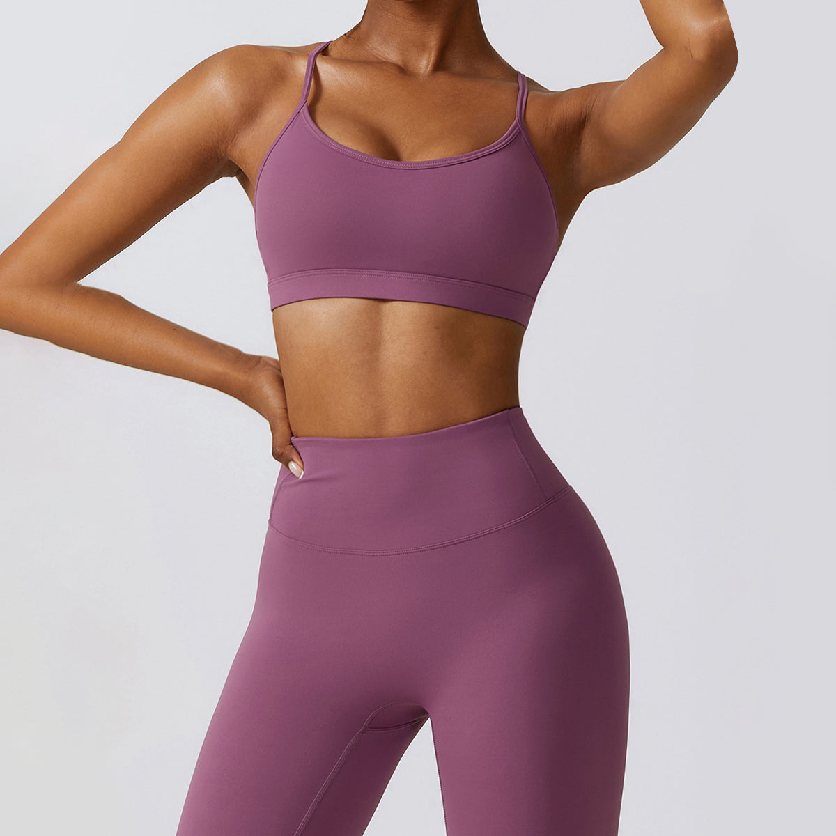 Backless Crisscross Sports Bra - Seven