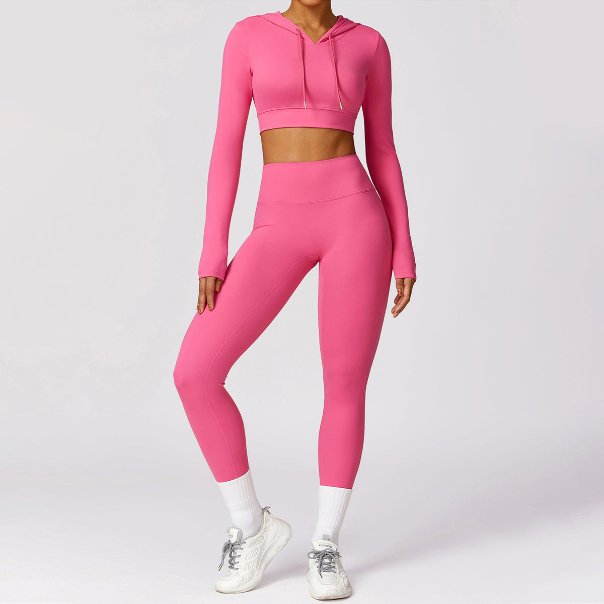 Hoodie Cropped Sports Top - Etel