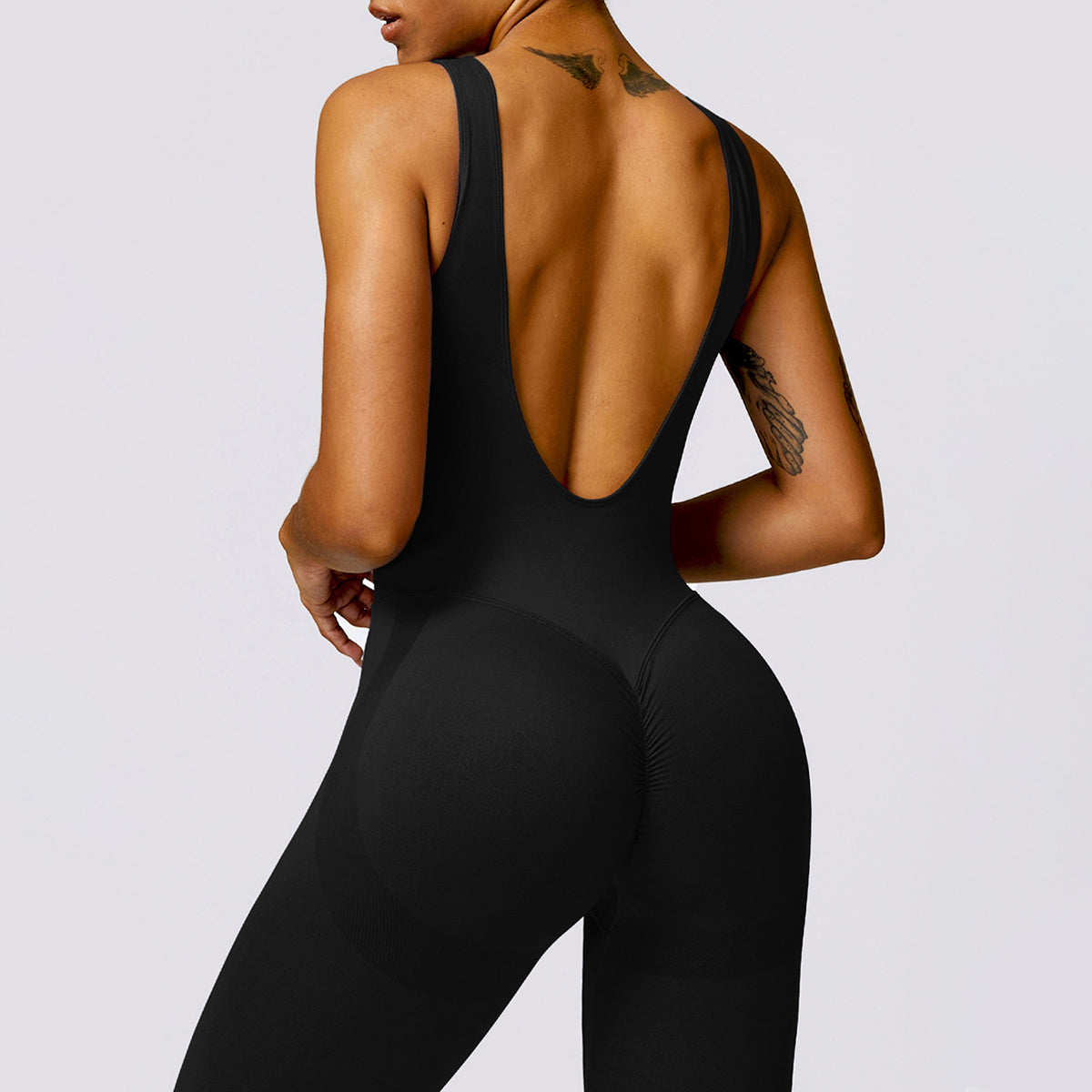 Seamless Backless Yoga Jumpsuit
