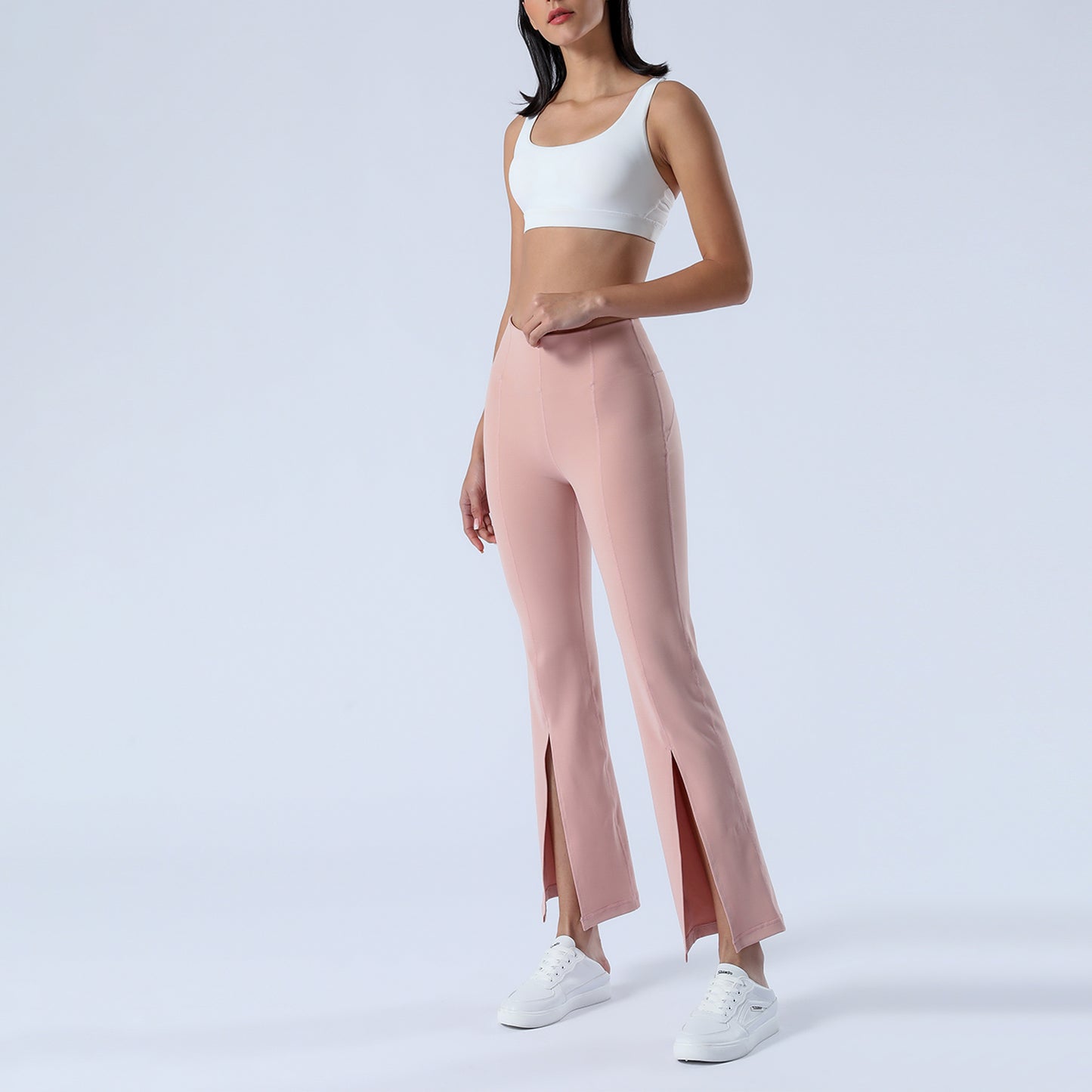 Split Hem Flare Yoga Leggings