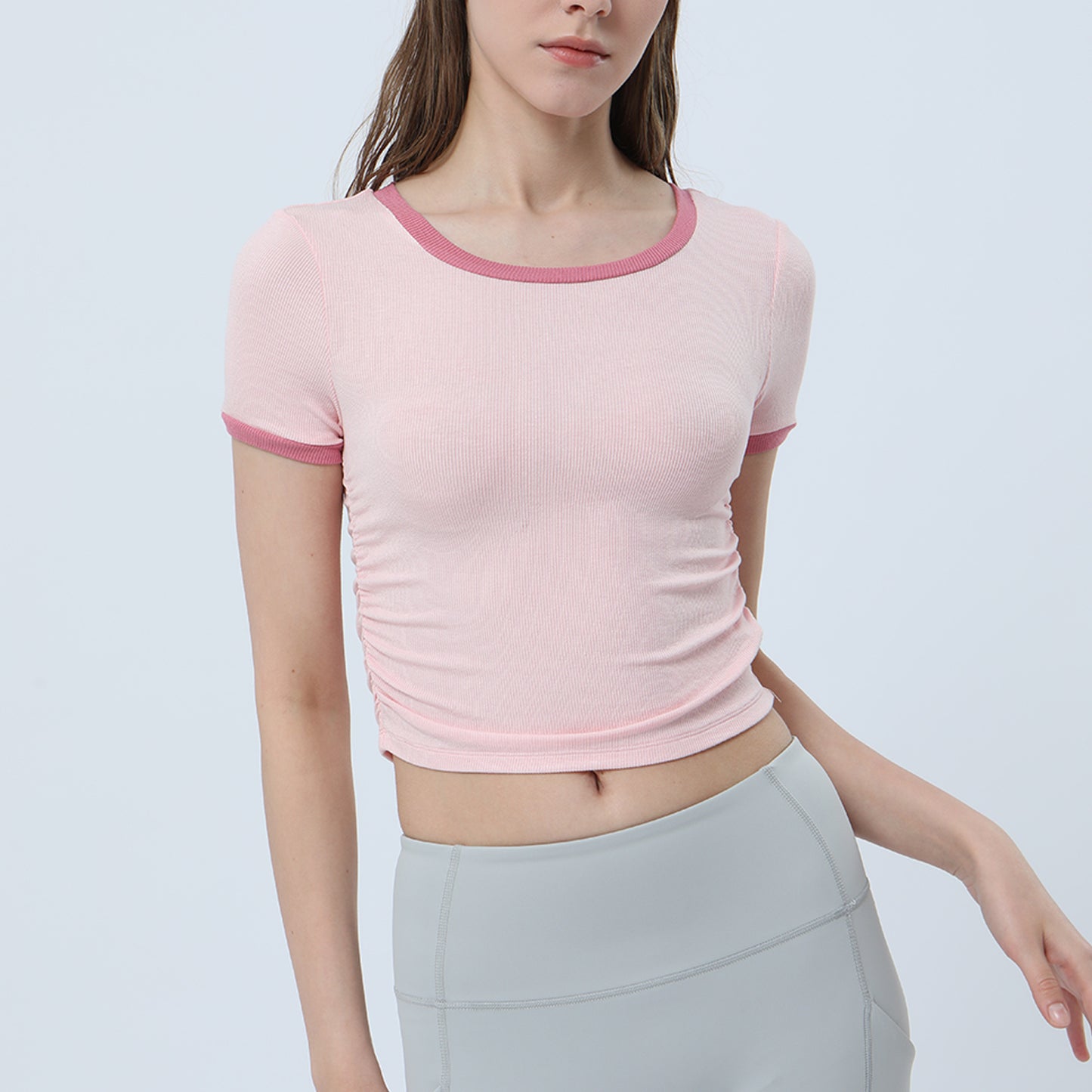 Color Block Short Sleeve Top