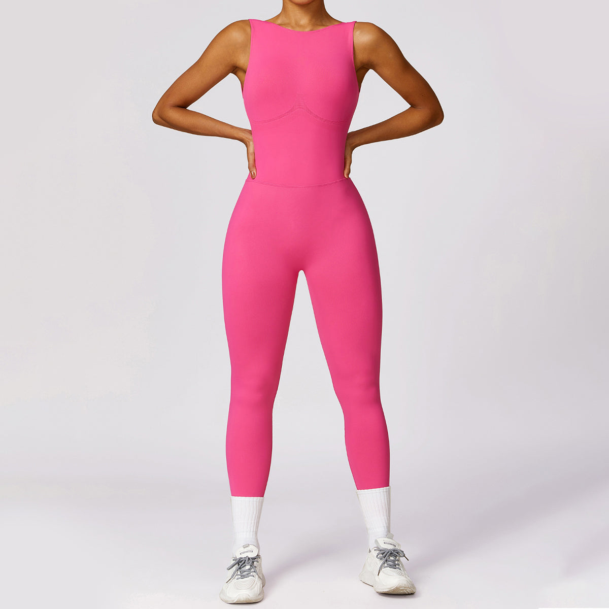 Seamless Backless Yoga Jumpsuit