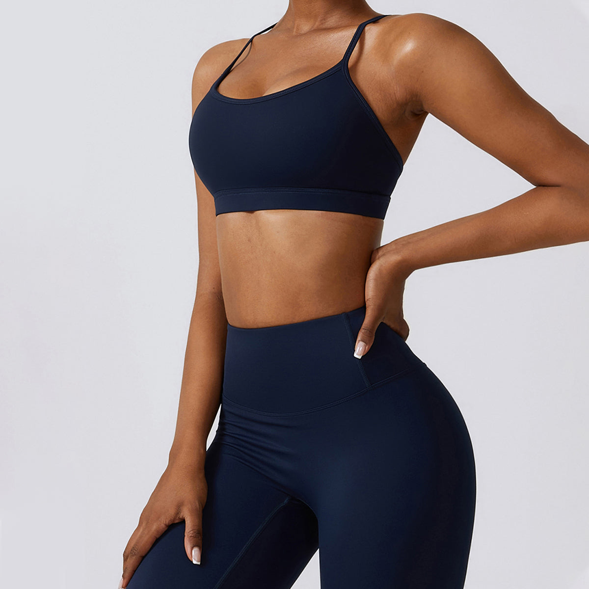 Backless Crisscross Sports Bra - Seven