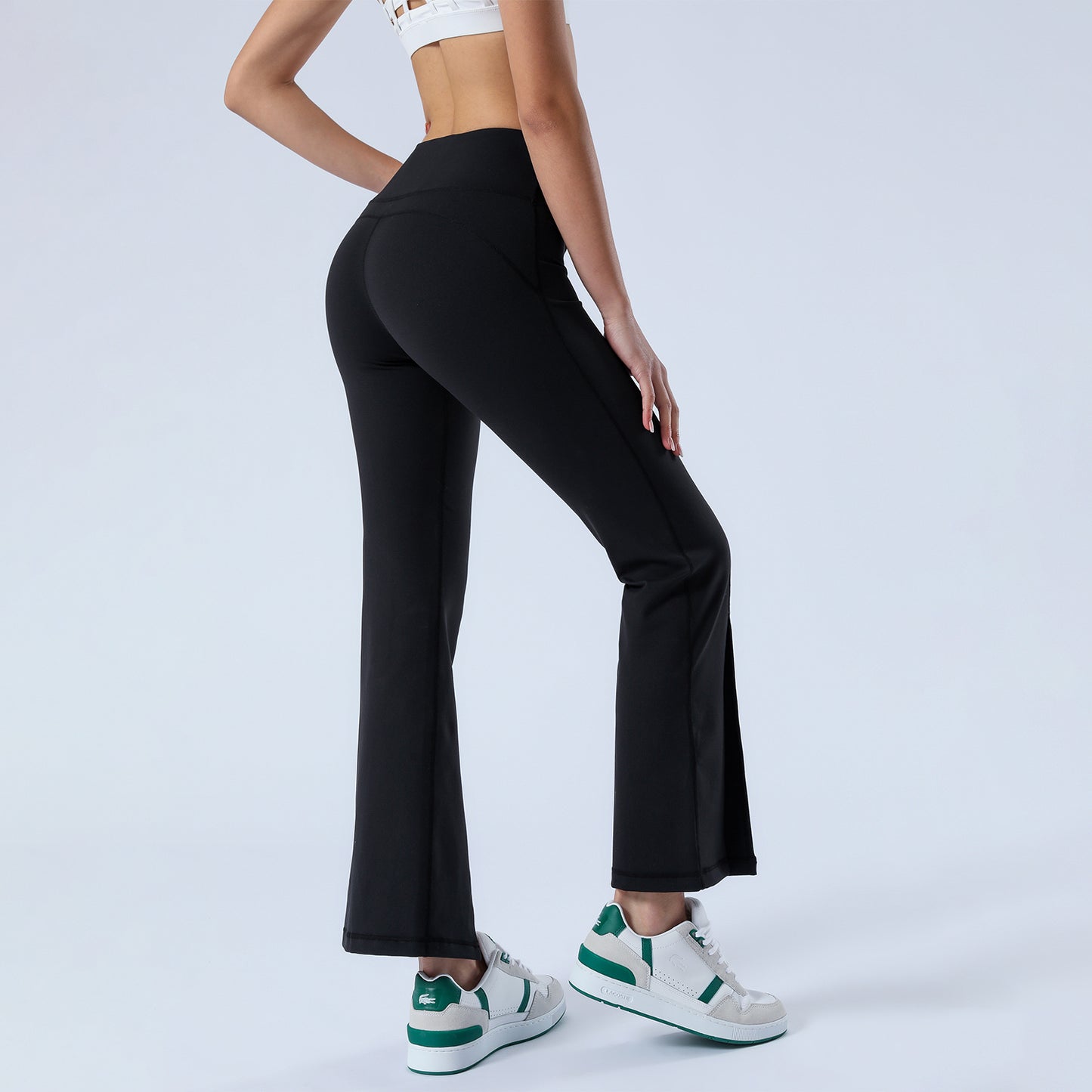 Split Hem Flare Yoga Leggings