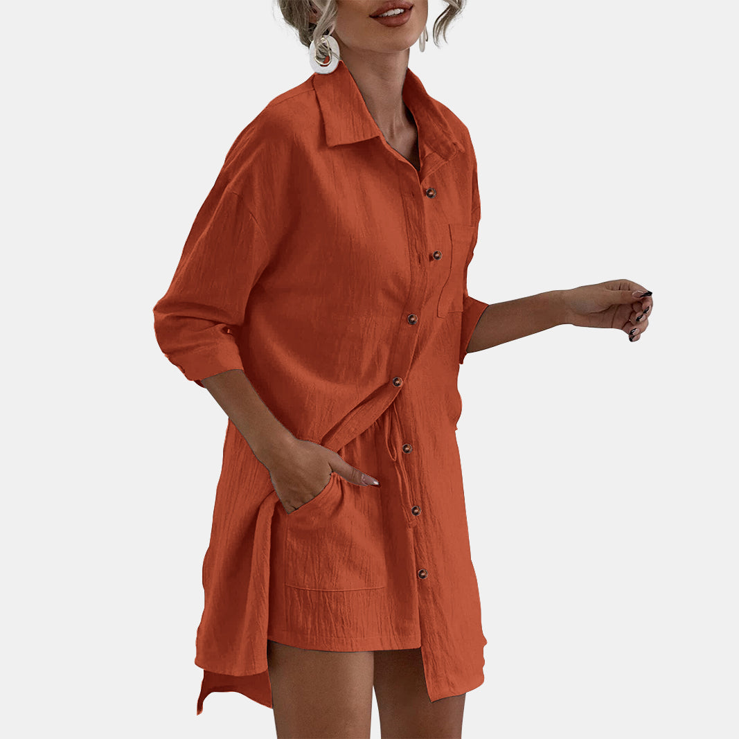 Lounge Shirt & Casual Shorts Set