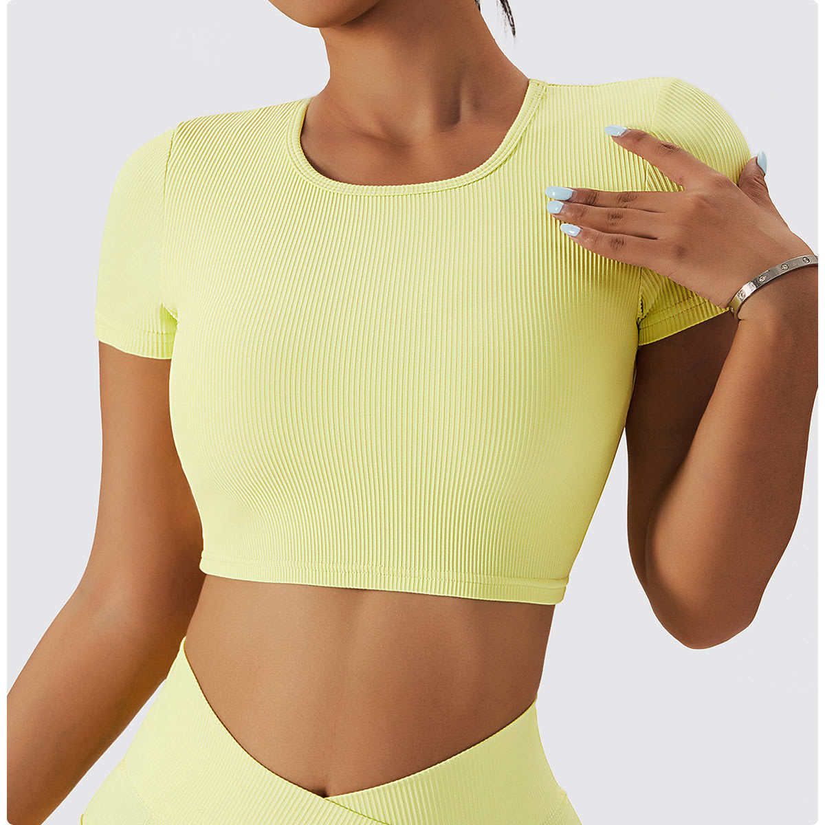 Short Sleeve Backless Top