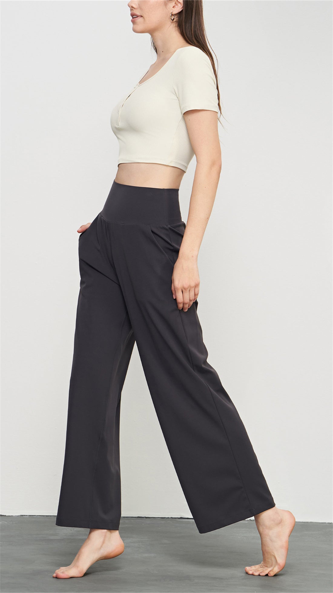 Short Sleeve Buckle Sports Top
