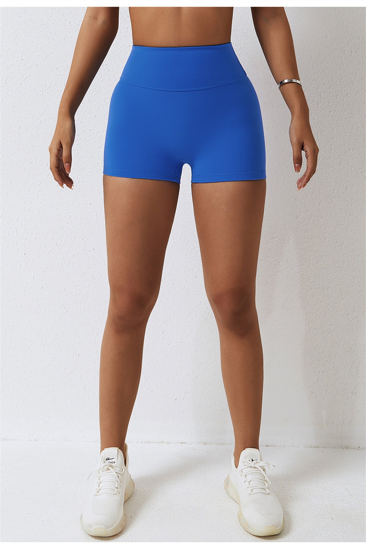 High Waisted Ruched Yoga Shorts