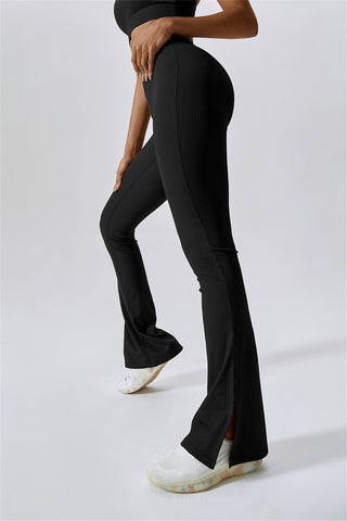 Split Hem Flare Yoga Leggings