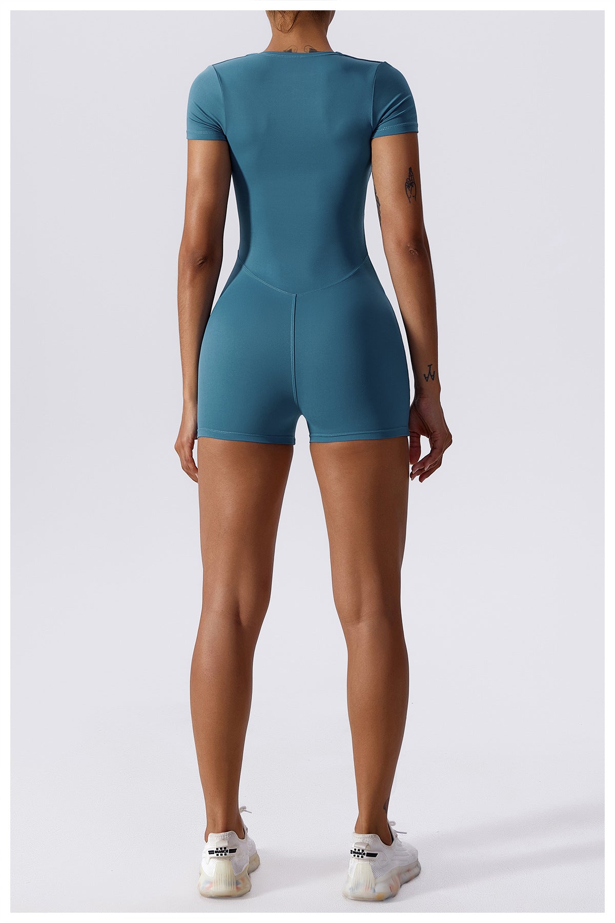 Cap Sleeve Square Neck Yoga Romper