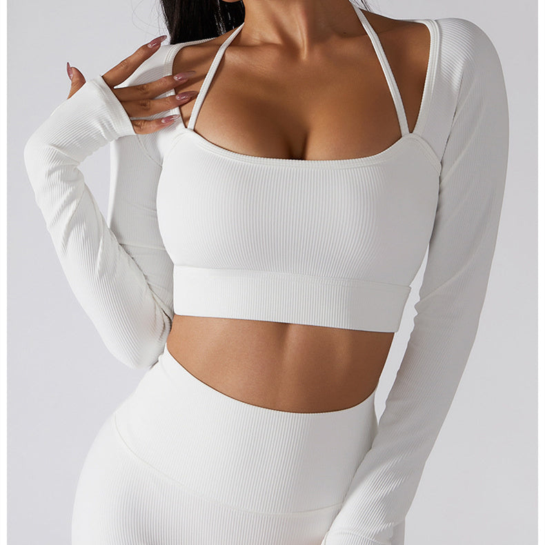 Halter Strap Cropped Sports Top