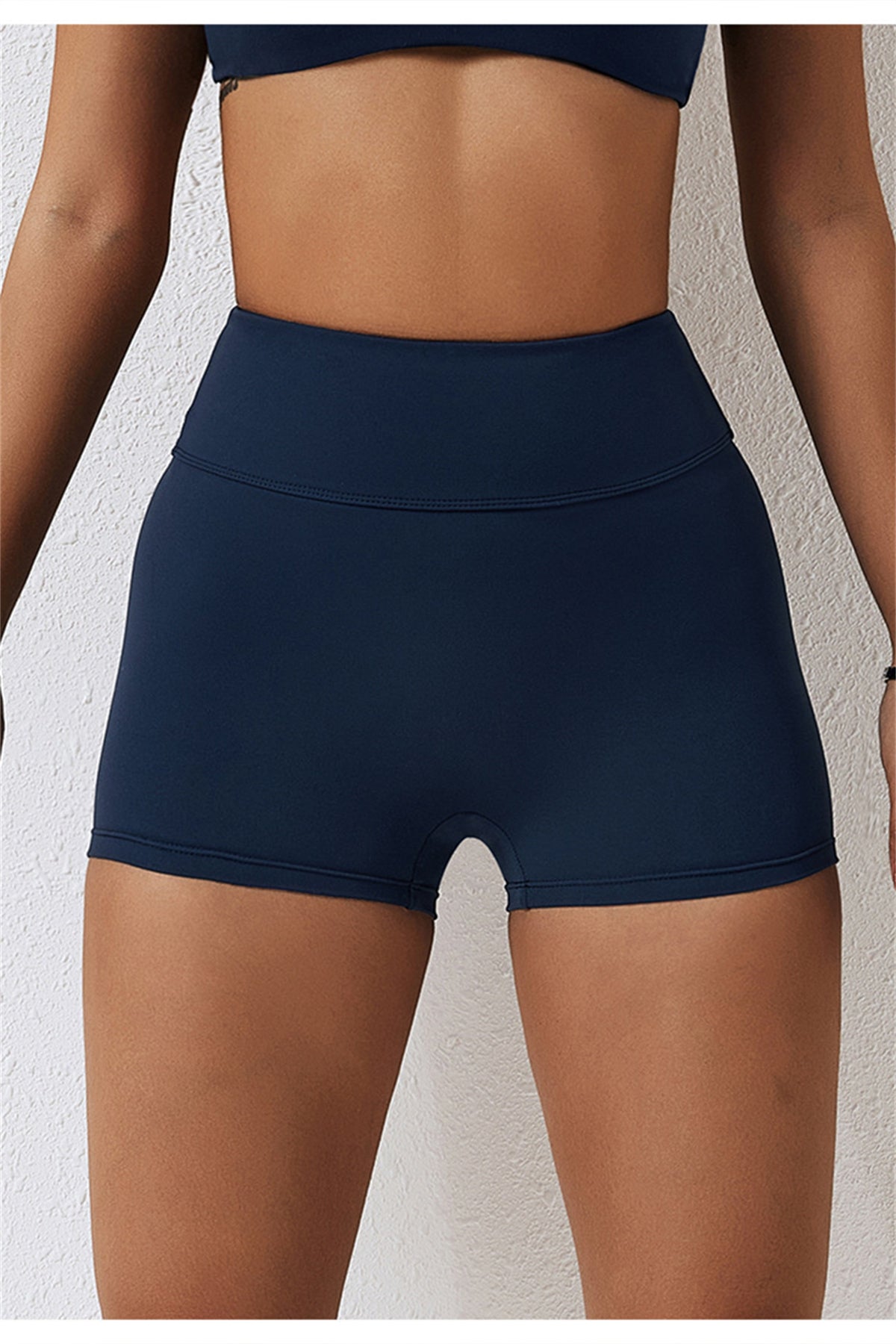 High Waisted Ruched Yoga Shorts
