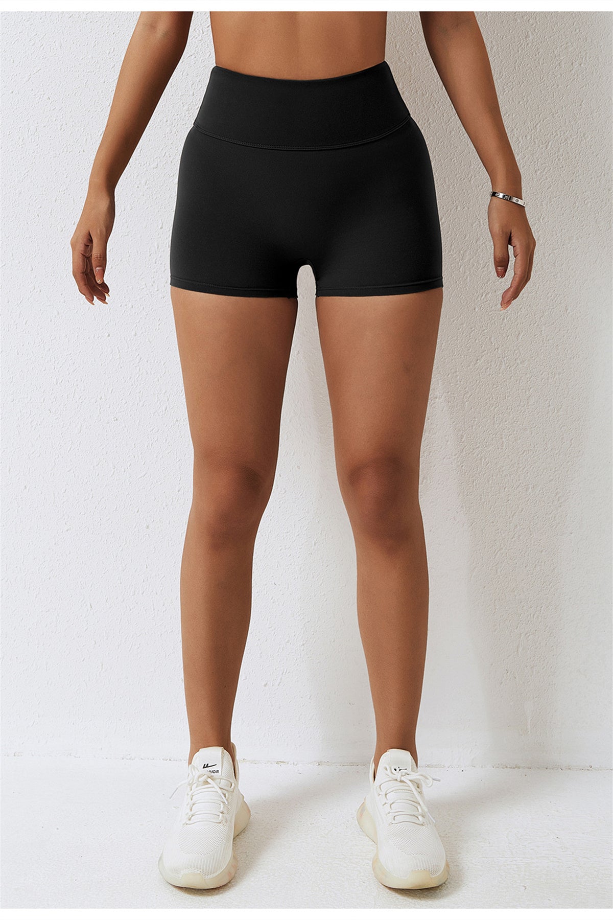 High Waisted Ruched Yoga Shorts