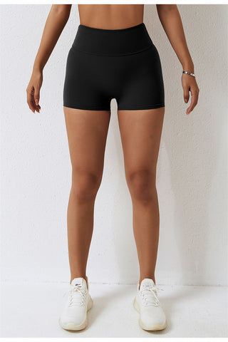 High Waisted Ruched Yoga Shorts