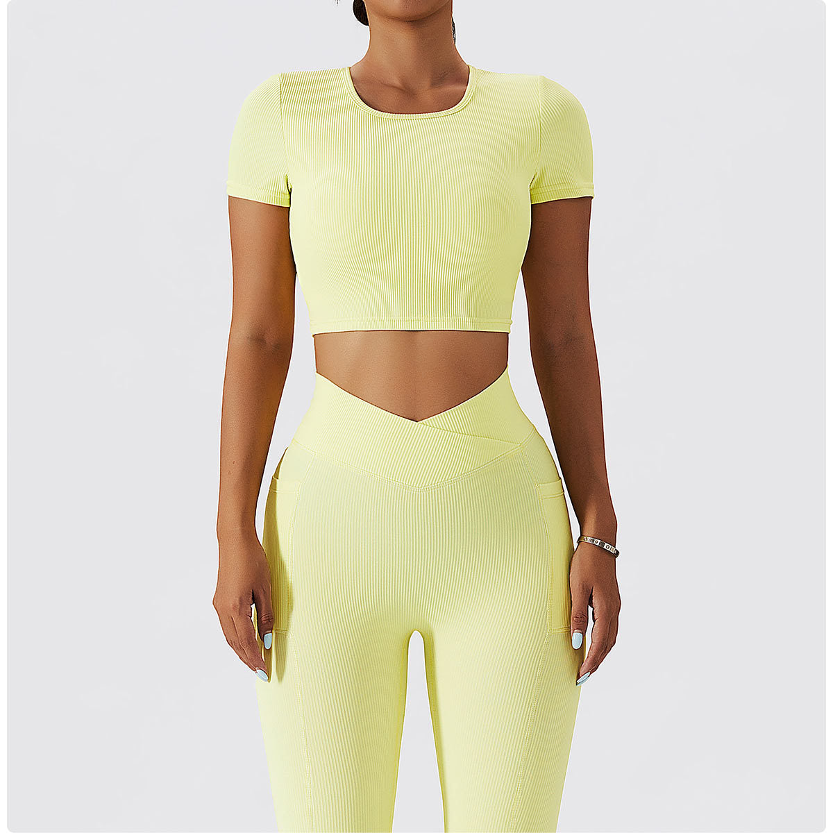 Short Sleeve Backless Top