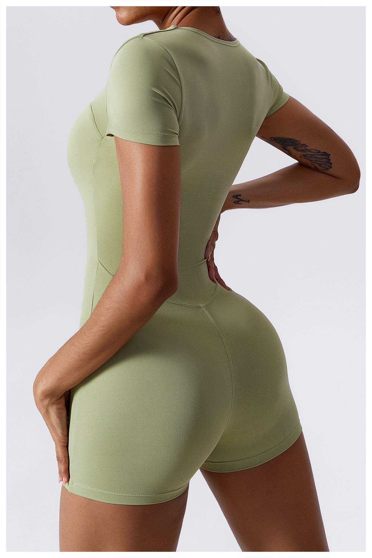 Cap Sleeve Square Neck Yoga Romper