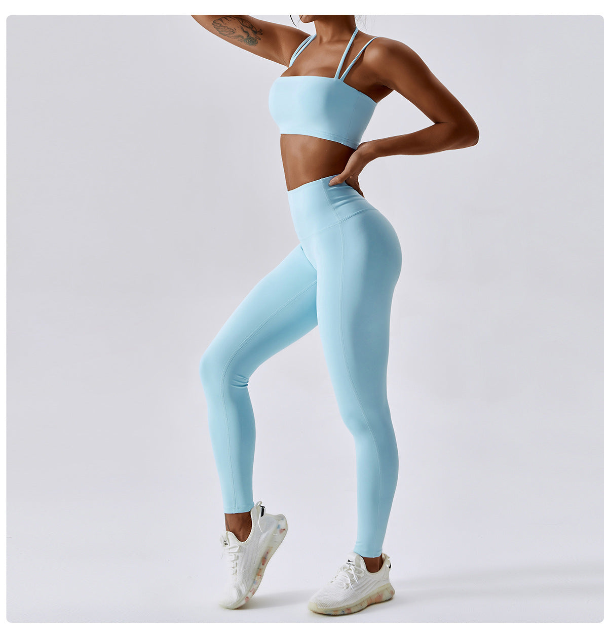 Double Straps Yoga Bra & Leggings Set