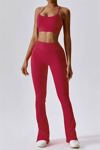 Split Hem Flare Yoga Leggings