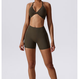 Twisted Backless Sports Bra