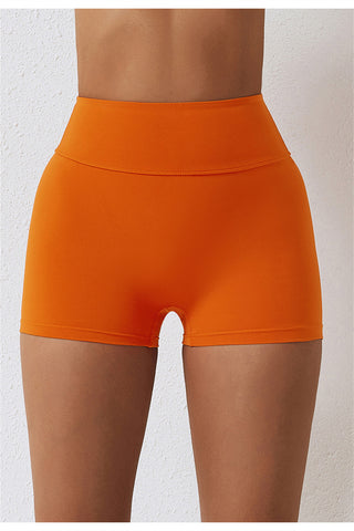 High Waisted Ruched Yoga Shorts