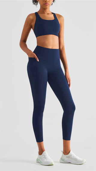 Backless Crisscross Adjustable Hook Sports Bra