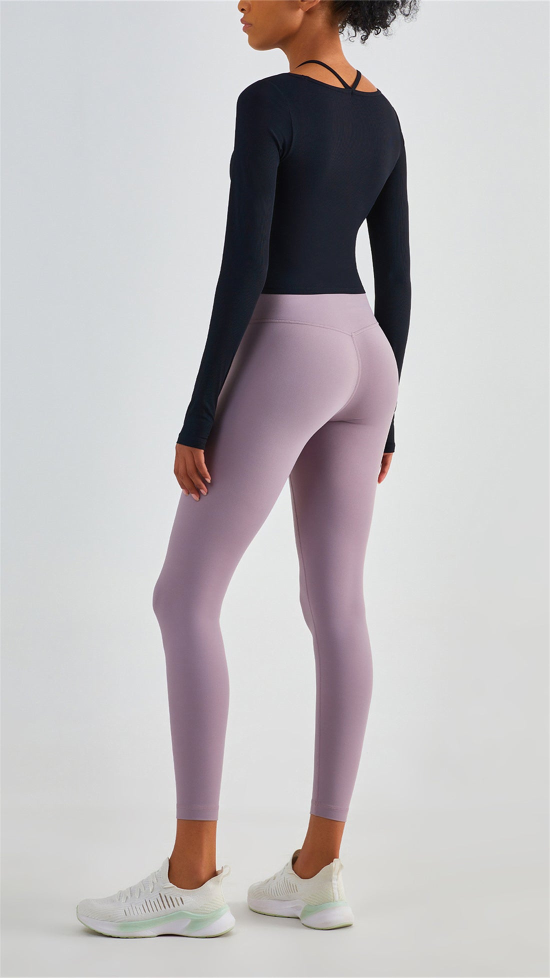 Ribbed Halter Strap Thumb Hole Sports Top