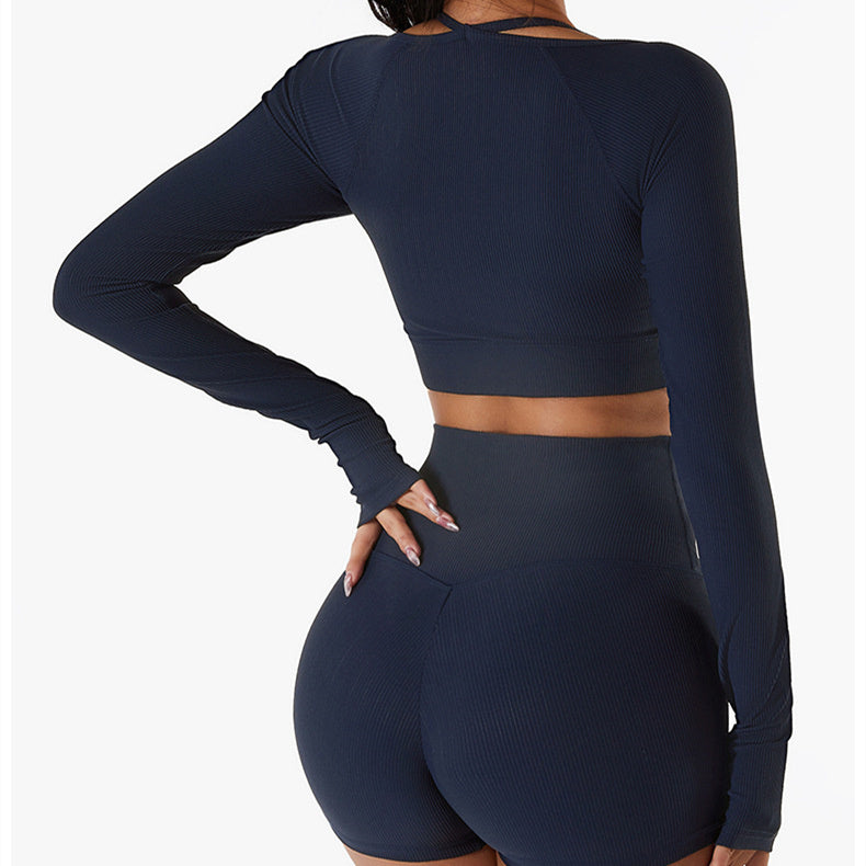 Halter Strap Cropped Sports Top