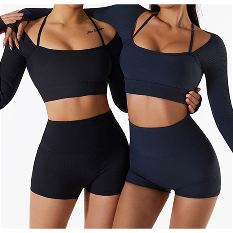 Halter Strap Cropped Sports Top