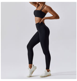 Double Straps Yoga Bra & Leggings Set