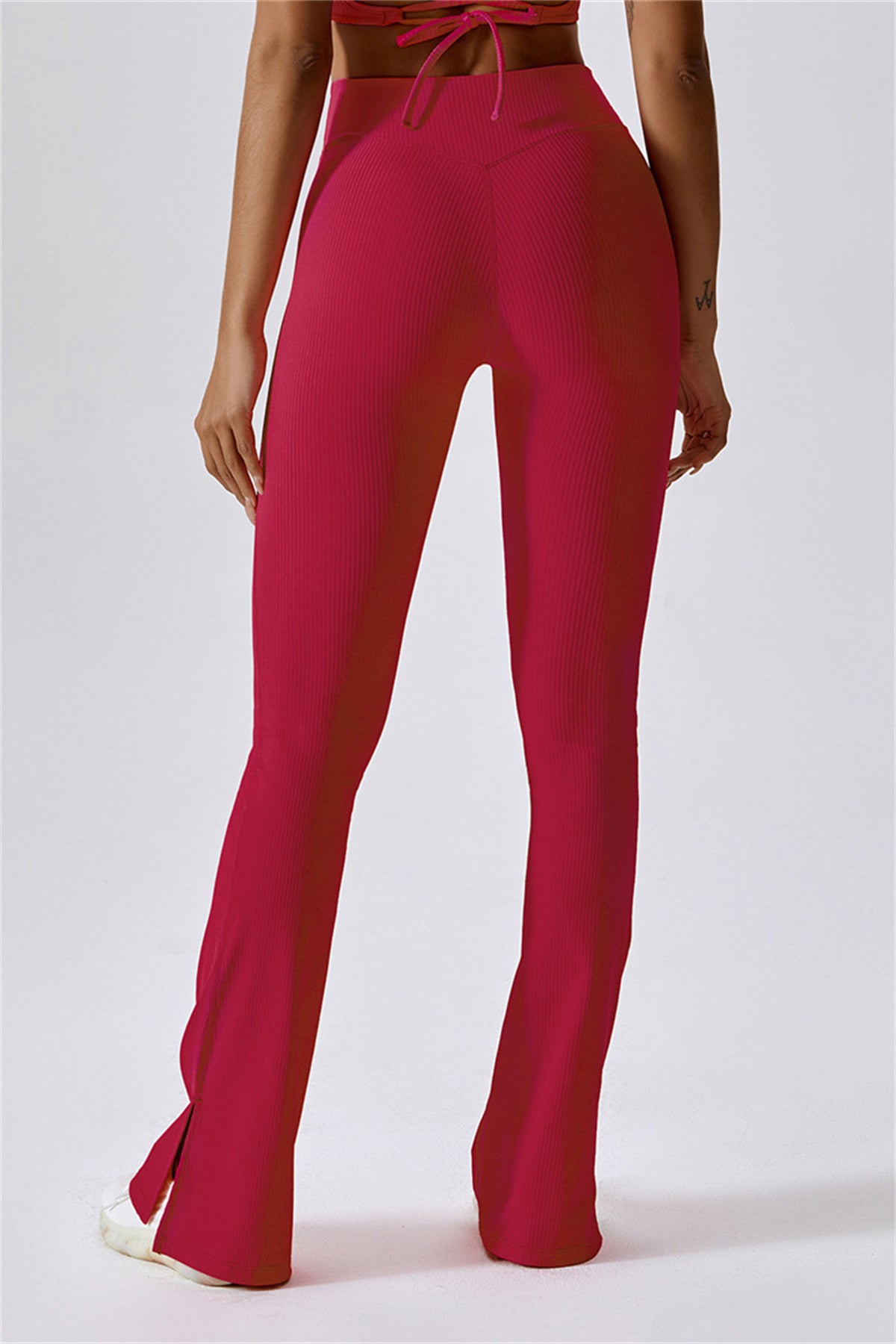 Split Hem Flare Yoga Leggings