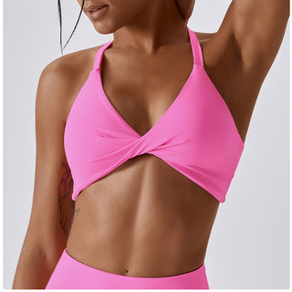 Twisted Backless Sports Bra