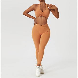 Halter Twisted Sports Bra