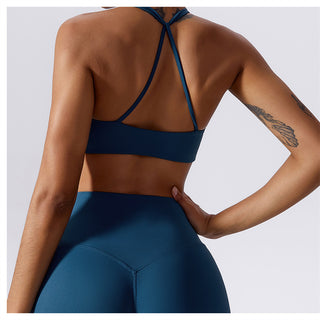 Twisted Backless Sports Bra