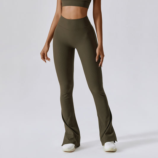 Split Hem Flare Yoga Leggings